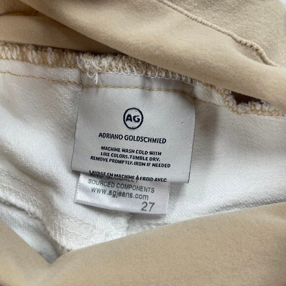 Adriano Goldschmied White Denim Skinny Ankle Maternity Jean Womens 27 AS IS - Picture 6 of 9